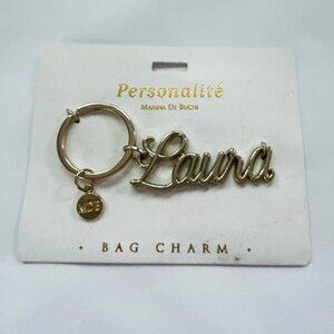 "Laura" Personalized Marina De Buchi Named Handbag Charm Key Ring
